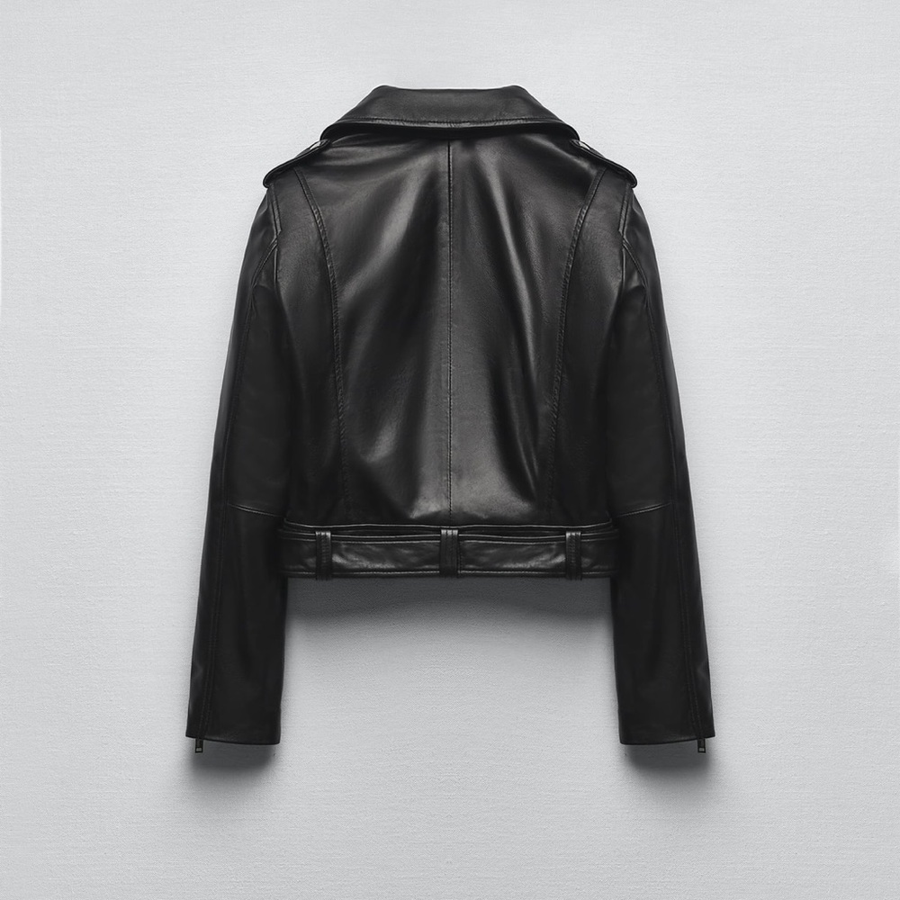 Zara | REAL Leather Jacket | NEW WITHOUT TAG - Picture 3 of 12